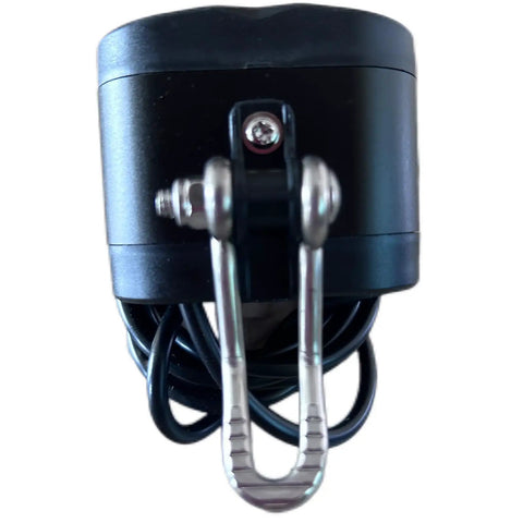 Two In One Front Light And Horn Waterproof 3 Pin Connector Headlight For 36V And 48V Ebikes And E Scooters Bright LED Night Ride Light With Loud 75 To 100 dB Horn For Mountain Biking