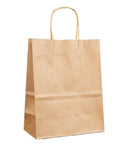 Colorful Handle Kraft Paper Bags 50 Or 100 Pieces Super Handy Portable Shopping Bags For Groceries Gifts Weddings And Parties With Sturdy Handles 40x13x31 cm Great For Events And Retail Displays, showing a single kraft paper bag with sturdy handles.
