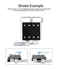Rock Solid Precision 3 Axis Manual Linear Stage With 40 Millimeter Roller Guide Platform demonstrating stroke travel of 13mm.