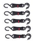 Outdoor Camping Hooks 5 Pack Small S Shaped Utility Hangers With Straps For Tent Canopy And Backpack Storage Durable Metal Camp Gear Organizer No Fuss Setup And Versatile Hanger System, side view.