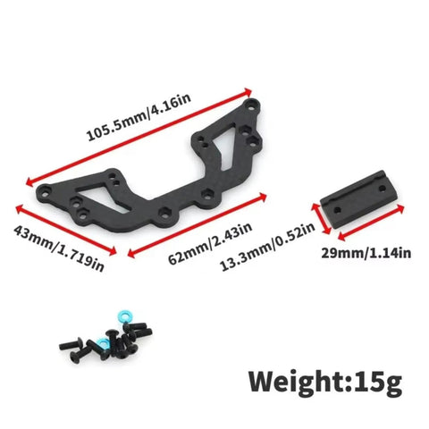 Carbon Fiber RC Car Chassis Frame For XV-01 1/10 Scale Upgrade Second Floor Plate dimensions and weight LY29