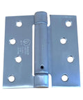Stainless Steel Spring Hinge 4 Inch Square, Adjustable Tension, Rust Resistant, Heavy Duty Hinges, front view