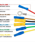 7 Pin Trailer Wiring Harness Socket Extension Power Cable For Safe Power Transmission In Campers, RVs, Trucks, And Cars, Easy Plug Connector, Durable Automotive Trailer Cable For Camping, Freight, Exhibitions, And Daily Driving, labeled wires