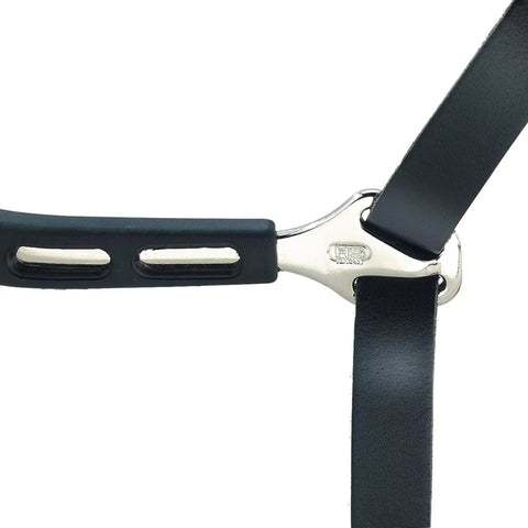 Close-up of Ultra Fit Grippy Spurs with Round 16mm Rowel Rubber Covered For A Snug Boot Fit and sharp look durable strap loop