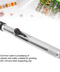 Pro Grade Flex Shaft Rotary Tool Kit with Quick Change Handpiece, metal construction, for jewelry making and engraving.
