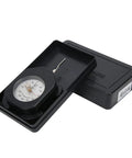 Pocket Size Dial Tension Meter Gauge For Measuring Force With Dual Needle Readout Portable Pull Tester And Compact 150 Gram Capacity Backpack Friendly Tension Gauge in black case