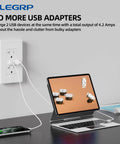 No Sweat Home Upgrades With This Slick 30 Pack Of Matte White USB Charger Wall Outlets Featuring Dual Type A And C Ports Plus 20 Amp Tamper Resistant Power Receptacles, charging two devices simultaneously.