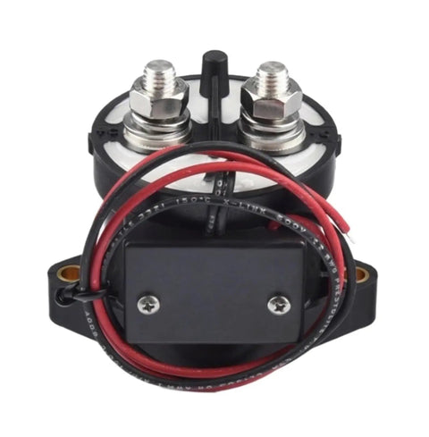Pro Grade High Voltage Dc Contactor Relay Rated 150 Amps At 900 Volts with wiring and mounting on black casing.