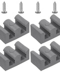 Four Piece Silicone Shower Door Stopper Set With Framed Sliding Bumpers For Anti Collision Protection Of Glass Shower Doors Suitable For All Shower Glass Types Clear Grey Finish Includes Four Screws
