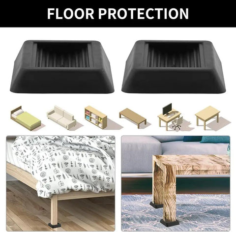 Grippy Silicone Furniture Pads For 1 To 4 Inch Wheels Keeps Office Chairs Beds And Couches From Sliding On Carpet Or Hard Floors Protects Surfaces With Durable Caster Cups Safe Non Slip Grips 5 Pack shown on furniture