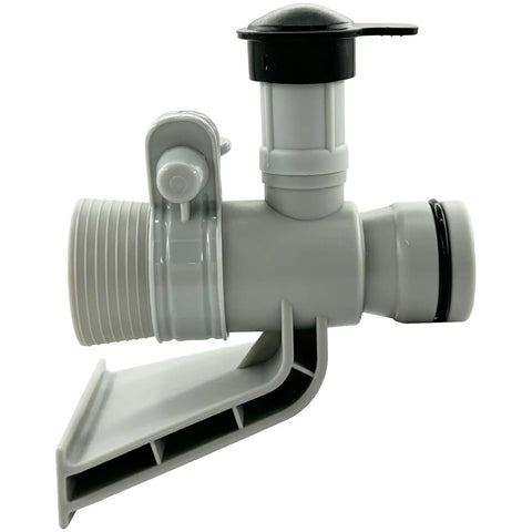 Pool Air Jet Valve Kit With Pipe Holder And Cap Replacement For Above Ground Pools, durable plastic shown