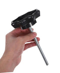 Universal Spare Tire Mounting Bolt Clamp For Cars, Built Tough Hold Down Fastener Hardware shown in hand