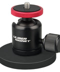 60lb Magnetic Camera Mount With Mini Ball Head Rubber Coated Neodymium Magnet Quarter Inch 20 Tpi Male Thread Stud