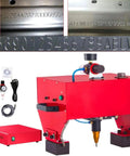 Rock Solid Handheld Dot Peen Marker Slick Portable Metal Engraver Stamp Serial Numbers Vin Codes Heavy Duty Carbide Tip visible with engravings and components.