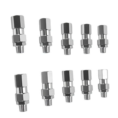 Killer Deal 10 Pack Hydraulic Hose Fittings Quarter Inch NPTF Male Crimp Connectors For Quarter Inch ID Hose Lines Leak Proof Seal Works Flawless On Truck Car Equipment High Quality Steel Easy Install Fix Any Job, 10 steel fittings