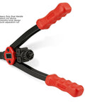 Rivet Nut Tool Kit With 175 Metric Rivet Nuts And 6 Mandrels M3 4 5 6 8 10 Plus Hand Setter showing black handles and red grips.