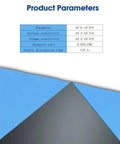 Parameter chart and layers of ESD Safe Anti Static Mat 17 By 25 Inch Blue Heat Resistant Soldering Table Pad