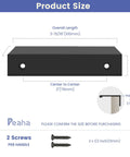 Product diagram showing Slick Black Edge Pulls Cabinet Handles Set Modern Finger Pulls For Cabinets And Drawers 3 Inch 76mm dimensions