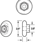 Keep Those Shower Doors Gliding Smooth With These Universal Nylon Rollers No Sweat Fix For Worn Wheels Hex hub dimensions 3/4 inch and 1/4 inch.