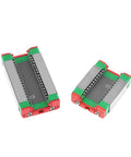 Premium MGN15H Linear Rail Guide Slide Block for CNC Router 3D Printer motion system, showing two blocks in close-up.