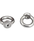 Rock Solid 304 Stainless Steel Lifting Eye Bolt Ring Nut shown from above, ideal for heavy duty rigging and hoisting.