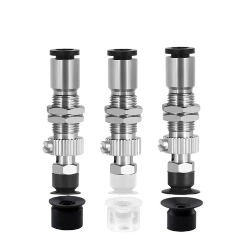 Top Notch 1Pc Industrial Round Vacuum Sucker VSPG Series Anti Static Black Rubber Cup For Robot Manipulator And Automation Systems showing three suction cups.