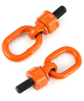 Beefy Heavy Duty M16 Swivel Hoist Ring Two Pack 1.12 To 2 Ton Working Load Limit 360 Degree Rotation G80 Alloy Steel 1080 MPa Tensile Strength