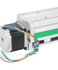 Rock Solid Cnc Slide Stage Actuator Building Slick Motion Systems With Smooth Ball Screw Linear Guide Rail 100Mm Stroke aluminum frame with stepper motor and wires.