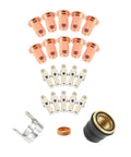 23 Pcs Plasma Cutting Torch Consumables Kit for IPT 40 IPT 60 PT 60 PT40 and MP Series includes tips, electrodes, swirl ring