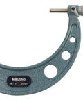 Outside Micrometer 4 To 5 Inch Range With Vernier Scale 0.0001 Inch Graduation Plus Or Minus 0.00015 Inch Accuracy Ratchet Stop