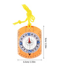 Must Have High Precision Orienteering Compass With Lanyard For Outdoor Hiking And Camping Navigation Tool, orange acrylic, side view