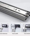 Smooth Glide Drawer Slides Set, 1 Pair Ball Bearing Runners For Cabinets And Kitchen, full extension stainless steel tracks