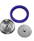 Kick Your Espresso Game Up With This Top Shelf Group Head Shower Screen Seal For Dual Boiler Oracle Touch Espresso Machines BES900XL BES920XL BES980XL BES990, stainless steel and purple seal kit.