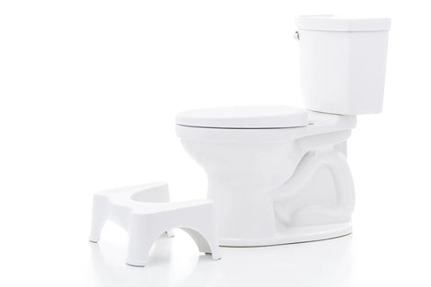Original Bathroom Toilet Stool Set With 7 And 9 Inch Heights In White Doctor Recommended For Natural Squat Posture And Easier Elimination