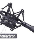 Universal 50mm Microphone Shock Mount And Clip Holder For 48 To 54mm Condenser Mics, Anti Vibration Studio Mic Mount, Black frame