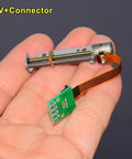 Precision 8mm Stepper Motor With Smooth Screw Shaft Linear Actuator For Robots And Diy Builds shown in hand with connector.