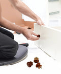 Person installing Solid Wood Cabinet Knob Set With Vintage Door Handles Self Tapping Easy Install Cupboard Dresser Knobs