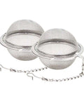 Two Pack 2.1 Inch Stainless Steel Mesh Tea Ball Infuser Strainer Filters For Teas Durable 304 Grade Tea Filter Basket