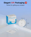 Matter Enabled Smart Smoke Detector Leveraging Local Thread Connectivity Works Smoothly With Apple Home And Alexa in gift packaging with manual included.