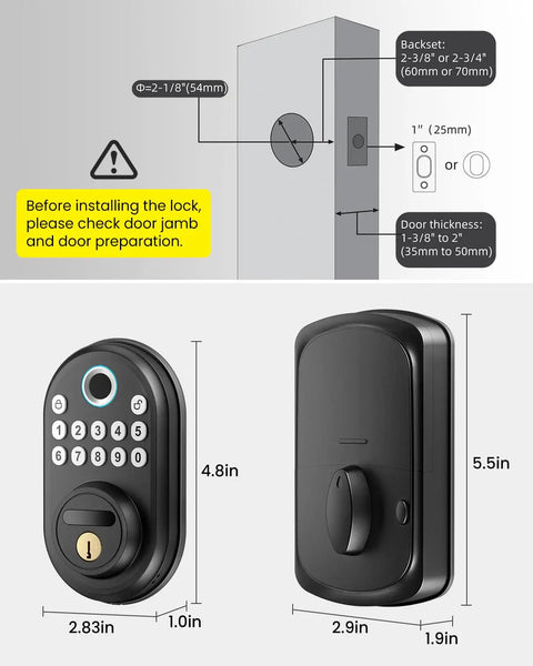 Rapid Response Fingerprint Door Lock For Front Door Keyless Entry Smart Deadbolt With Hella Fast Biometric Scanning And No Sweat Installation Straight Up Solid Home Security
