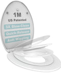 Top Tier Elongated Toilet Seat With Butter Smooth Slow Close Hinges And A Clever Magnetic Toddler Potty Trainer Anti Wiggle Mounts Eliminate All That Loud Slamming Drama, showing features and design.