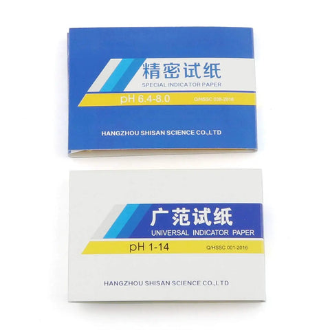 Two Pack PH Test Strips 1 To 14 And 6.4 To 8.0 With Color Chart Water And Soil Testing Kit packaging front view
