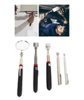 Cool 5 Piece Magnetic Grabber Tool Kit With Stainless Steel Telescoping Rod And Round Inspection Mirror For Reaching Dead Angles Up To 15 Lbs Easy Pickup Gear, 5-piece set