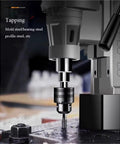 Heavy Duty Industrial Magnetic Drill Press For Concrete Steel with tapping feature on steel workpiece.