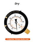 Two Inch Dial Pool Filter Pressure Gauge With One Quarter NPT Lower Mount Clean Filter Indicator 0 To 60 Psi Dual Scale Brass Wetted Parts Ideal For Swimming Pools Spas Aquariums Water Pumps And Quick Pool Maintenance, front view