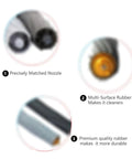 Close-up of Extractor Roller And Side Brushes With HEPA Filters All In One Replenishment Kit for Roomba 800 900 showing nozzles