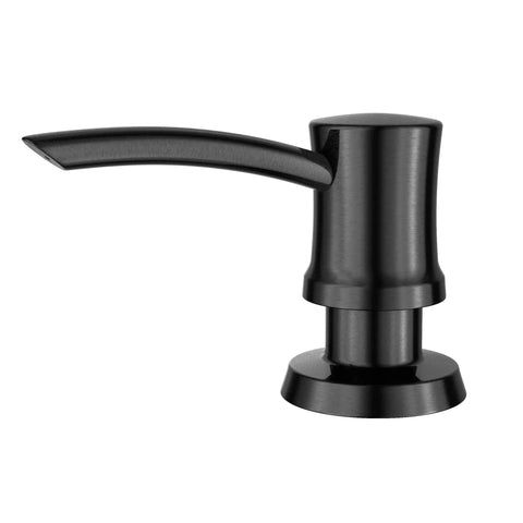 Spot Free Black Stainless Steel Kitchen Soap And Lotion Dispenser With Heavy Duty Brass Pump 17 Oz Bottle