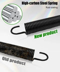 Comparison of old and new Blade Tension Spring For John Deere Lawn Tractors And Ztrak Decks, high-carbon steel, rust resistant.