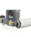 2.2KW 110V Air Cooled Spindle Motor Kit With ER20 Collet 24000 RPM VFD Inverter Heavy Duty Plug And Play Single To 3 Phase Drive 80mm Spindle Mount For CNC Router Machine