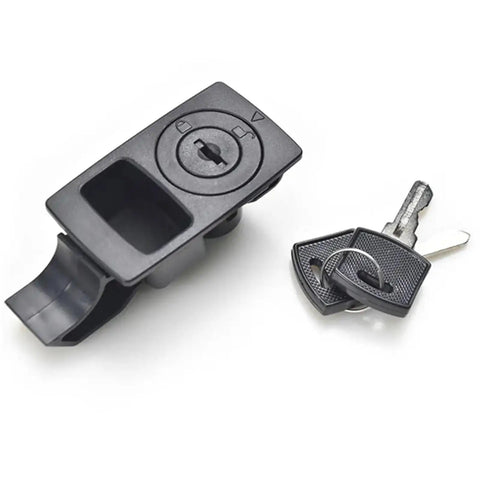 Black Retractable Spring Loaded Panel Latch Lock For Cabinets And Drawers Rock Solid Heavy Duty Secure Door Locking System with keys
